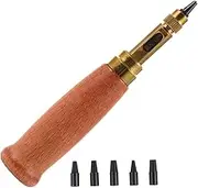 KALLORY 1Set Leather Craft Tools Hollow Punch Kit for DIY Leatherworking Durable Heat Treated for Beginners and Professionals for Crafts Hobbies