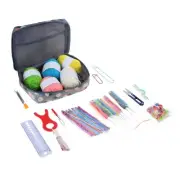 107 Pieces Knitting Needle Weave Yarn Kits with Storage Case and Crochet Needle