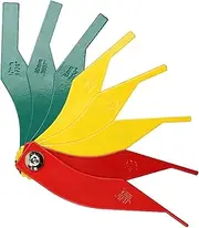 Brake Lining Thickness Gauge, 8 Piece Steel Automotive Brake Pad Measuring Tool, Disc and Drum Brake Lining Gauge Set- Color Coded/SAE & Metric/Durable/Heavy Duty Brake Lining Measuring Tool