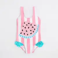 在飛比找momo購物網優惠-【橘魔法】可愛西瓜印花連身泳衣 連身 泳衣(Baby mag