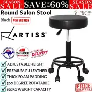 Artiss Round Salon Swivel Stool Gas Lift Chair Wheels Hair Stylist Barber Seat