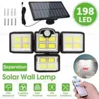 198 LED Solar Motion Sensor Light Outdoor Garden Security Flood Lamp Solar Light