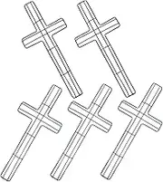 RORPOIR 5pcs Wreath Wire Wreath Frame Form Wreath Wall Decor Religious Cross Decoration Wreath Form Religious Church Wreath Cross Shaped Wreath Frames Floral Wreath Frame
