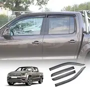 X-CAR Premium Weathershields Compatible with Volkswagen Amarok Dual cab 2009-2022 Car Accessories Weather Shields Wind Deflectors Window Sun Visors