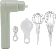 Electric Egg Beater 800mah Rechargeable Cordless Hand Blender Efficient Mixer for Baking Coffee [Kitchen] (Green)