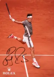 Roger Federer Signed 6x4 Photo Card ATP Wimbledon Tennis Champion Autograph +COA