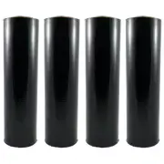 4 Pack 4000FTX18" Stretch Film Plastic Wrap Shrink Film Pallet Wrap 80 GA Black