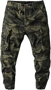 [SINAIRSOFT] Men's Tactical Hiking Pants,Camo Ripstop Military Combat Cargo Pants Multi Pockets Jogger Classic Fit