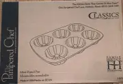 The Pampered Chef Baking Stone Family Heritage Stoneware Mini Fluted Pan Muffin