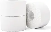 (3 Pack) White Athletic Sports Tape, Very Strong Easy Tear No Sticky Residue Tape for Athlete & Sport Trainers & First Aid Injury Wrap,Suitable,Tennis,Gymnastics & Boxing（3.8CM X 13.7M）