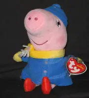 TY GEORGE (WINTER) & PEPPA PIG BEANIE BABY - MINT with MINT TAGS - UK EXCLUSIVE