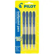 Pilot BPGP 10-R Retractable Ballpoint Pen 0.7mm Blue 4 Pack