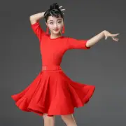 Girls Latin Salsa Dancewear Dance Dress Performance Costumes Ballroom Swing Cute