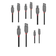 Lindy USB-A 2.0 to USB-B Cable Anthra Line - 5m