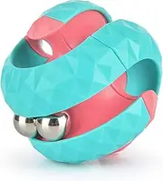 Track Pinball Finger Spinner, Orbit Ball Toy, Fidget Cube Top Spinning Toy, Novelty Beads Track Infinity Cube Stress Relief Balls Creative Sensory Toys Puzzle Games for Kids Children Adults