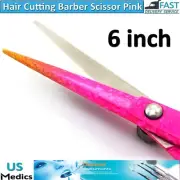 Haircutting Barber Saloon Pink Color Scissor 6 inch Stainless Steel