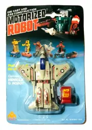 VINTAGE MC TOY MOTORIZED ROBOT AIR FIGHTER TRANSFORMERS KO NEW SEALED CARD RARE