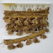 Classical Elements Tassel Fringe Trim 4 Yards Gold Tan Morning Latte Upholstery