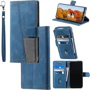 Compatible with Samsung Galaxy A13 5G Case,PU Leather Stand Compatible with Samsung Galaxy A04s 4G Flip Magnetic Closure Protection Phone Wallet Cover Blue
