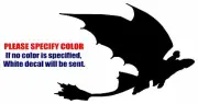 Toothless and Hiccup Flying Funny Vinyl Decal Car Sticker Window bumper 12"