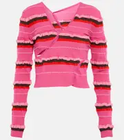 [Jacquemus] Jacquemus Le Cardigan Tordu cropped cardigan UK 10 pink