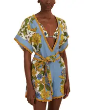 Farm Rio Garden Scarf Cover-Up Romper