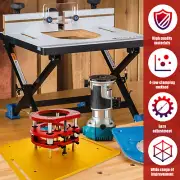 Router Lift Base Aluminium Alloy 4 Jaw Clamping Router Table Lifting System⊚51MM