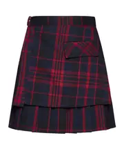 Check pattern skirt 44 Black