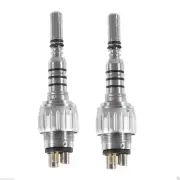 2xDental 6H Quick Coupler Connector Fit KAVO Fiber Optic High Speed Handpiece Y6