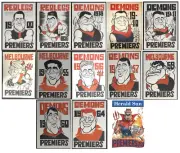 1900 - 2021 Melbourne Demons Weg Mark Knight posters X 13 Premiership Posters