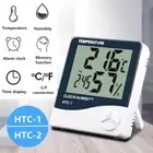 With Clock LCD Digital Hygrometer Humidity Meter Temperature Meter Thermometer
