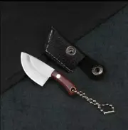 MINI COLLECTABLE BUTCHER CLEVER KNIVE KITCHEN BLADE WITH SHEATH FREE NECKLACE