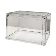 Large Shoe Storage Box Fit Size 11, Clear Plastic Stackable Shoe Organizer for