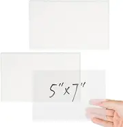 5x7 Inch Transparent Sticky Notes, 2 Pads Large Translucent Self-Adhesive Clear See Through Post Supersize Sticky Notes for Office Woman School Classroom Teacher College Supplies White Color
