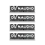 DYNAUDIO Speaker Grill Badge Aluminum Logo Emblem 70mm(2.75")X20mm(0.79")