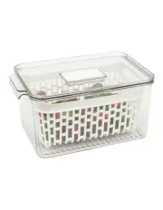 [Little Label Co] Fridge Storage Container with Basket (Single) in Clear