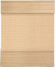 LazBlinds Cordless Bamboo Roman Shades, Light Filtering Window Treatment, Roll Up Bamboo Blinds for Windows, 34'' W x 60'' H