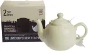 London Pottery Farmhouse Small Teapot with Infuser, Ceramic, Ivory, 2 Cup (600 m