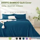 2000TC Bamboo Cooling Quilt Cover Set Silky Soft Touching Comfort For All Season