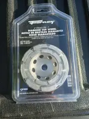 Forney 71510 4” Diamond Cup Wheel Wet Or Dry Use New