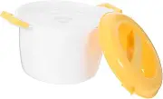 ELAYARD Microwave Rice Cooker Compact Multifunction Food Container for Rice Pasta Soup Vegetables High Temperature Resistant Kitchen Steamer