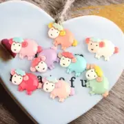25Pcs Resin Sheep 32x20mm Flat Back Cabochon Animal Pattern Bead Craft Materials