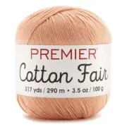 Premier Yarns Cotton Fair Solid Yarn-Coral (Pack of 3 Skein)