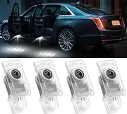 Kairiyard 4Pcs Car Door Lights Logo Projector Compatible with Cadillac SRX CT6 XTS ATS XT4 XT5 XT6, Bright 3D Shadow No Fade HD Car Door Projector Puddle Lights