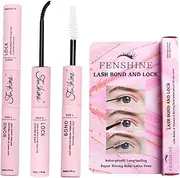 Fenshine Lash Bond and Seal, Cluster Eyelash Glue for Individual DIY Extensions, Super Strong Hold Adhesive, Latex Free, Mascara Wand Black