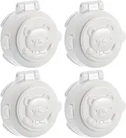 WEZCHUGHAOL 4pcs Protection Cap Baby Safety Lock Light Cover Guard Dishwasher Safety Lock Appliance Button Security Lock Computer Key Cover White Household Appliances Oven Child Abs