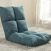 Lazy Couch Floor Chair, Tatami Foldable Removable Washable Single Small Sofa Computer Dormitory Bay Window Japanese Chair,Blue