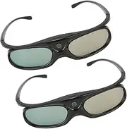 2 Pack 3D Movie Game Glasses, Style Glasses with 144Hz Refresh Rate, DLP Link 3D Glasses for LTV 2500, for LTV 3500, for Vanish TV Projectors for Stereoscopic Movie Comic Book Photo Projector Computer