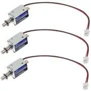 3 Pcs Push Solenoid Linear Solenoid Frame Solenoid Electromagnet Solenoid Electromagnet Push Electromagnet Solenoid 12v