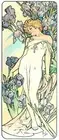 The Flowers Iris Alphonse Mucha art nouveau poster bedroom ideas
